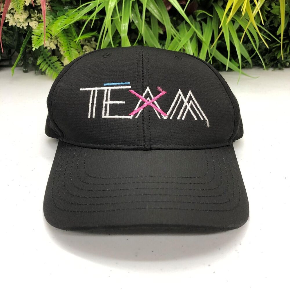 Big Accessories Team Hat Cap Strap Back Mens One Size Black Mesh Breathable